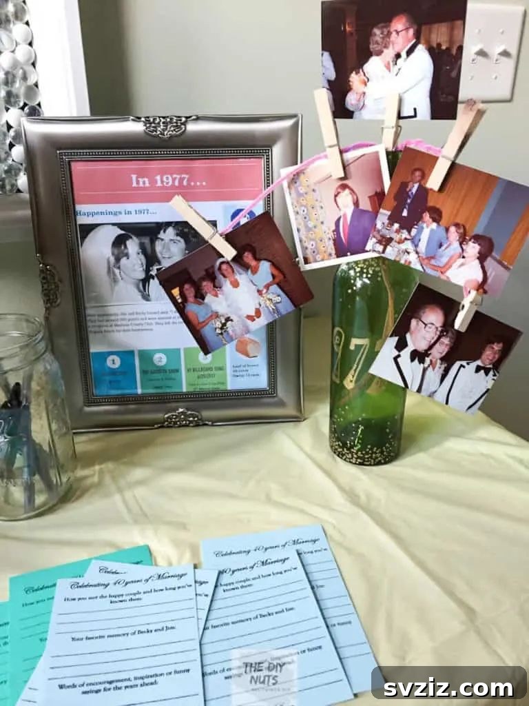 DIY Inexpensive Anniversary Photo Decor