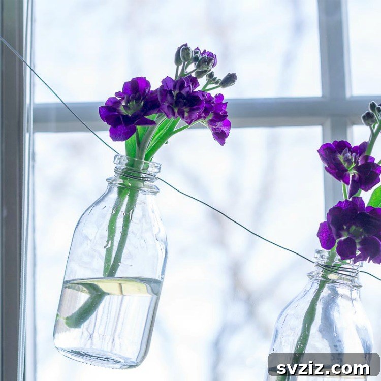 DIY Bottle Garland with Mini Vases