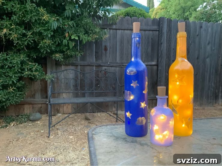 Sparkling LED Bottles DIY Craft