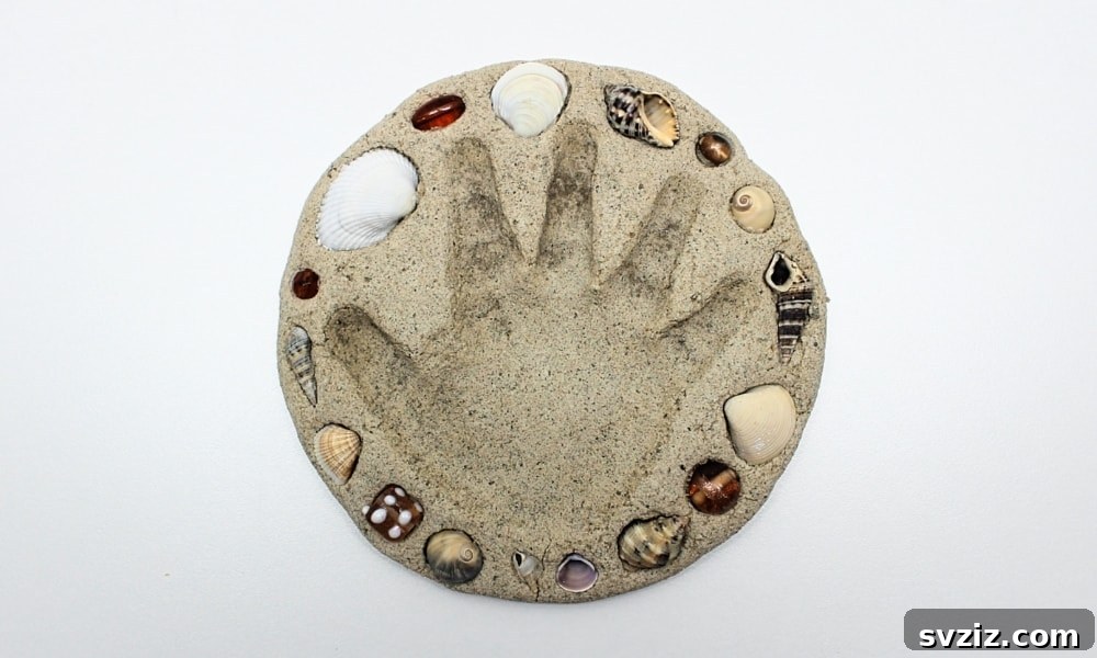 Seashell Decor: Craft Your Own Coastal Oasis 17 Handprint Sand Clay Keepsake