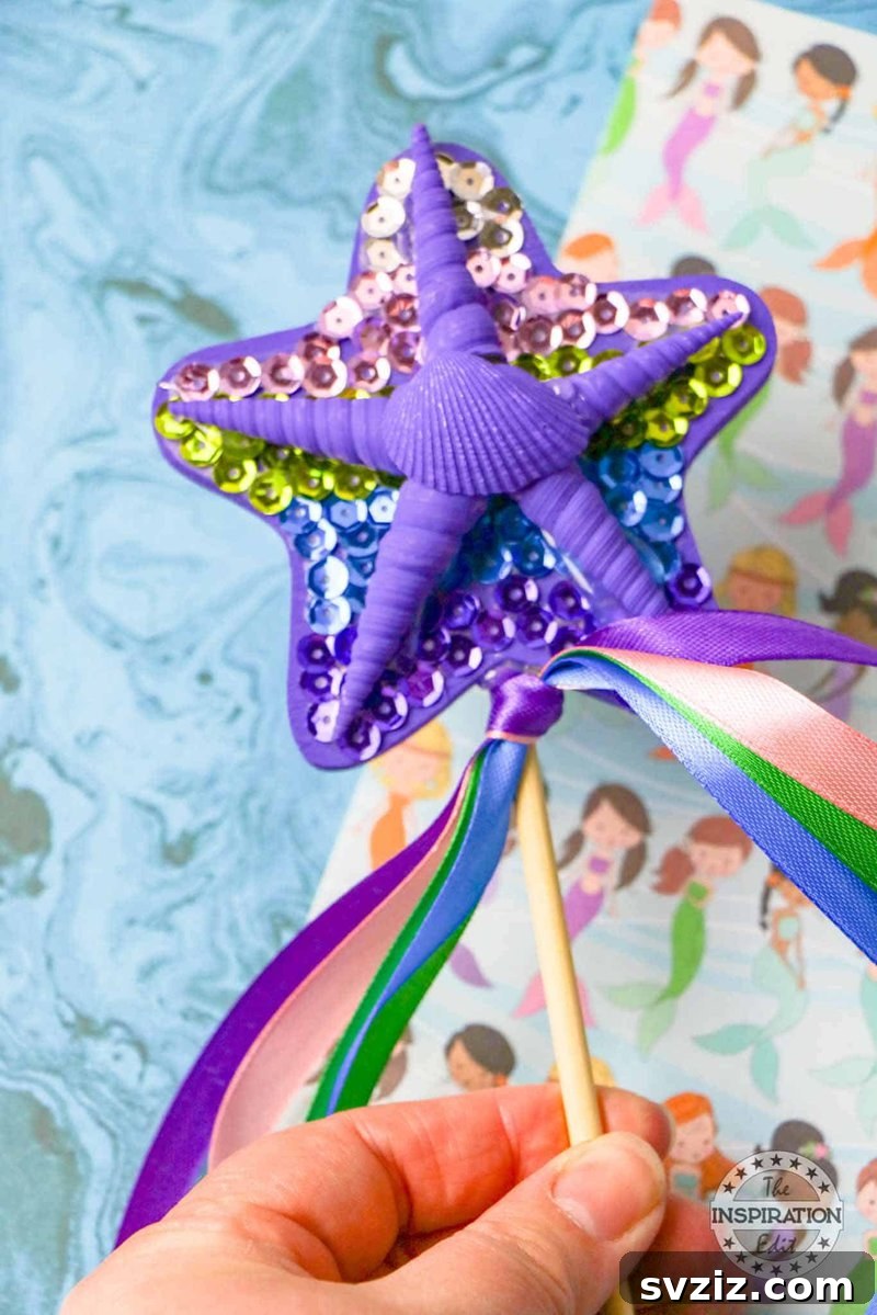 Seashell Decor: Craft Your Own Coastal Oasis 29 Mermaid Wand