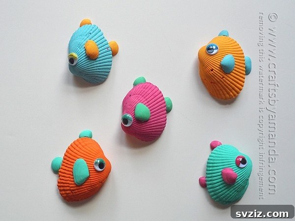 Seashell Decor: Craft Your Own Coastal Oasis 31 Tropical Seashell Fish Craft