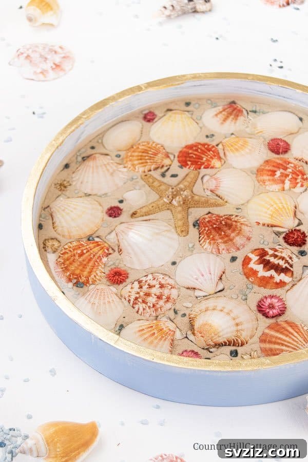 Seashell Decor: Craft Your Own Coastal Oasis 33 DIY Beach Tray