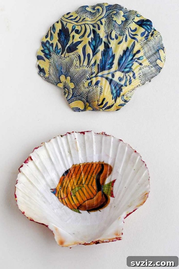 Seashell Decor: Craft Your Own Coastal Oasis 6 Decoupage Shell Dish