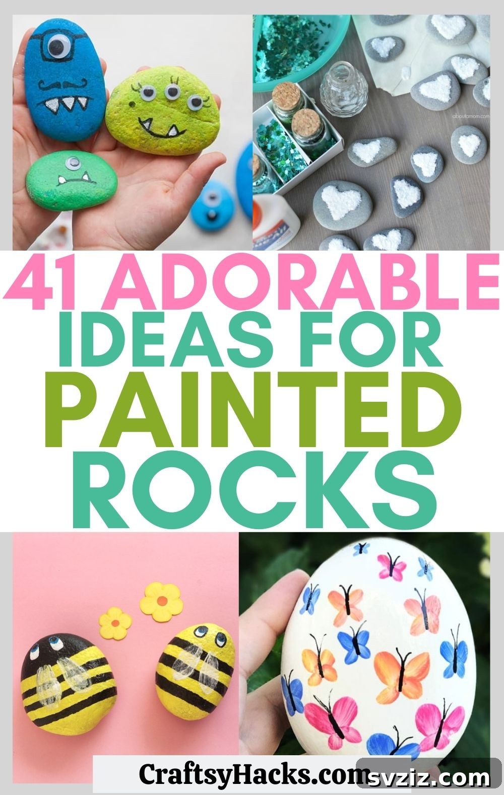 Tiny Treasures: 41 Adorable Rock Painting Ideas 2 Creative and Fun Rock Painting Ideas for All Ages