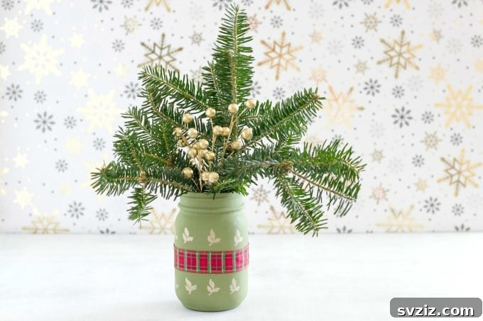 Dazzling Christmas Decor Ideas to Transform Your Home 23 Painted Christmas Mason Jar Decor