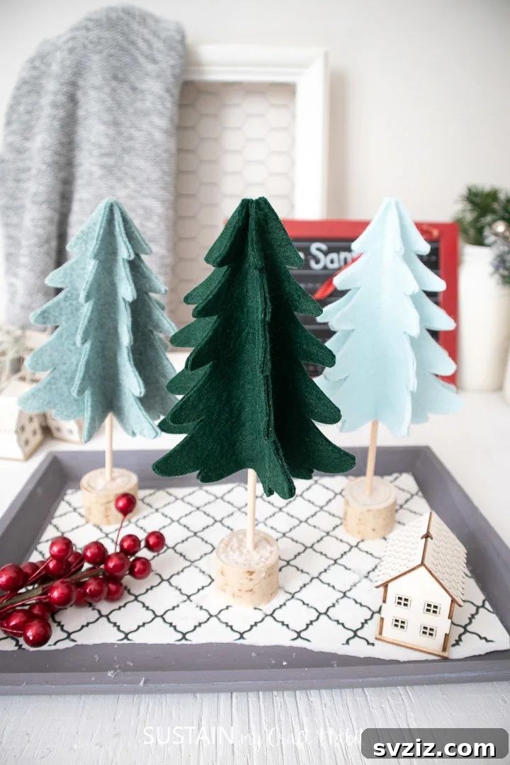 Dazzling Christmas Decor Ideas to Transform Your Home 26 3D Felt Christmas Tree Decoration