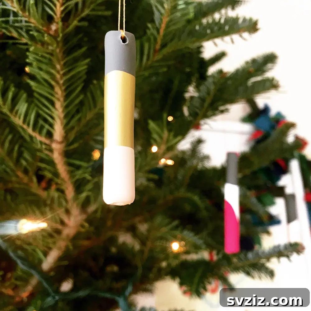 Dazzling Christmas Decor Ideas to Transform Your Home 29 Paint-Dipped Clay Christmas Ornaments