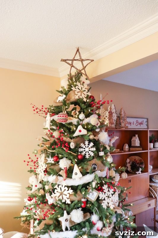 Dazzling Christmas Decor Ideas to Transform Your Home 4 DIY Twig Star Tree Topper for Christmas Tree