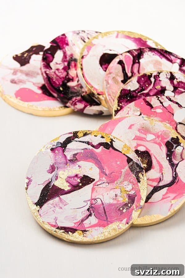 Marbled DIY Coasters