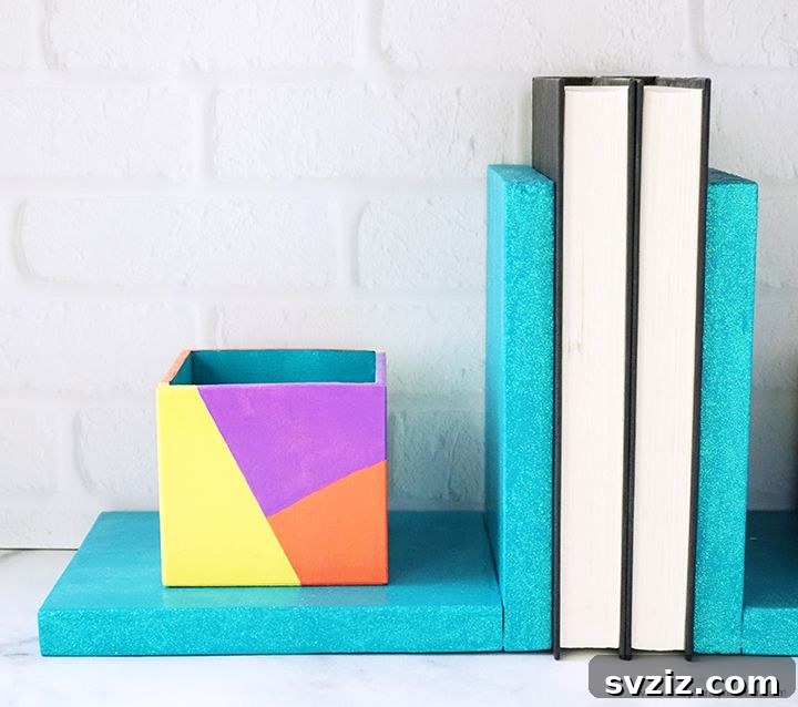 DIY Wood Storage Bookends