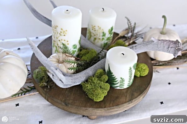 Transfer Image Onto A Candle