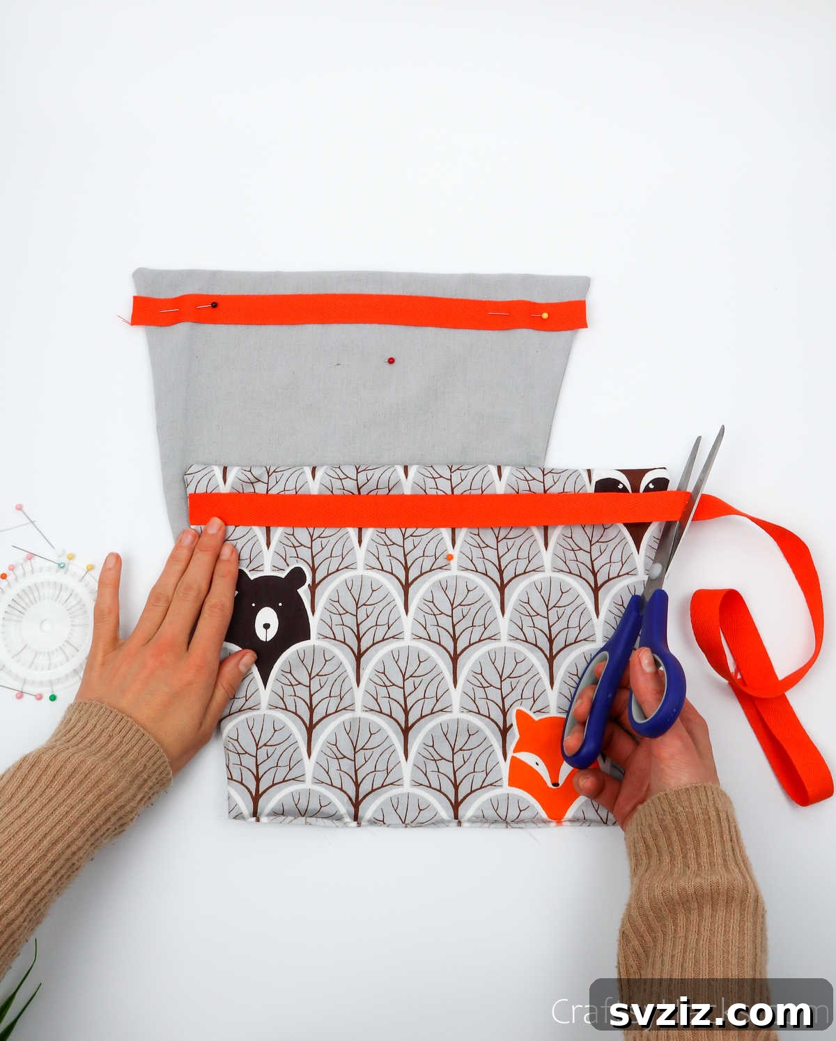 Design Your Own Mail Sorting Solution 15 Cutting cotton twill tape for pockets