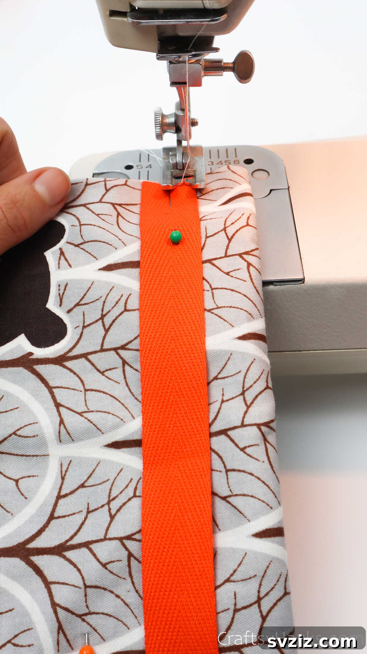 Design Your Own Mail Sorting Solution 17 Sewing twill tape onto the fabric pocket