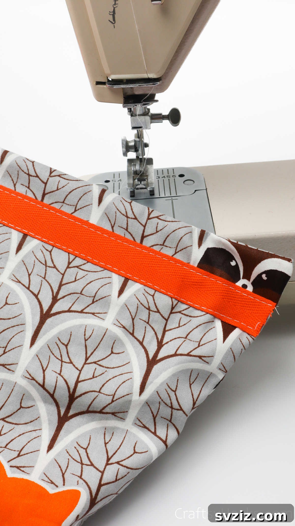 Design Your Own Mail Sorting Solution 18 Close-up of sewn twill tape on fabric pocket