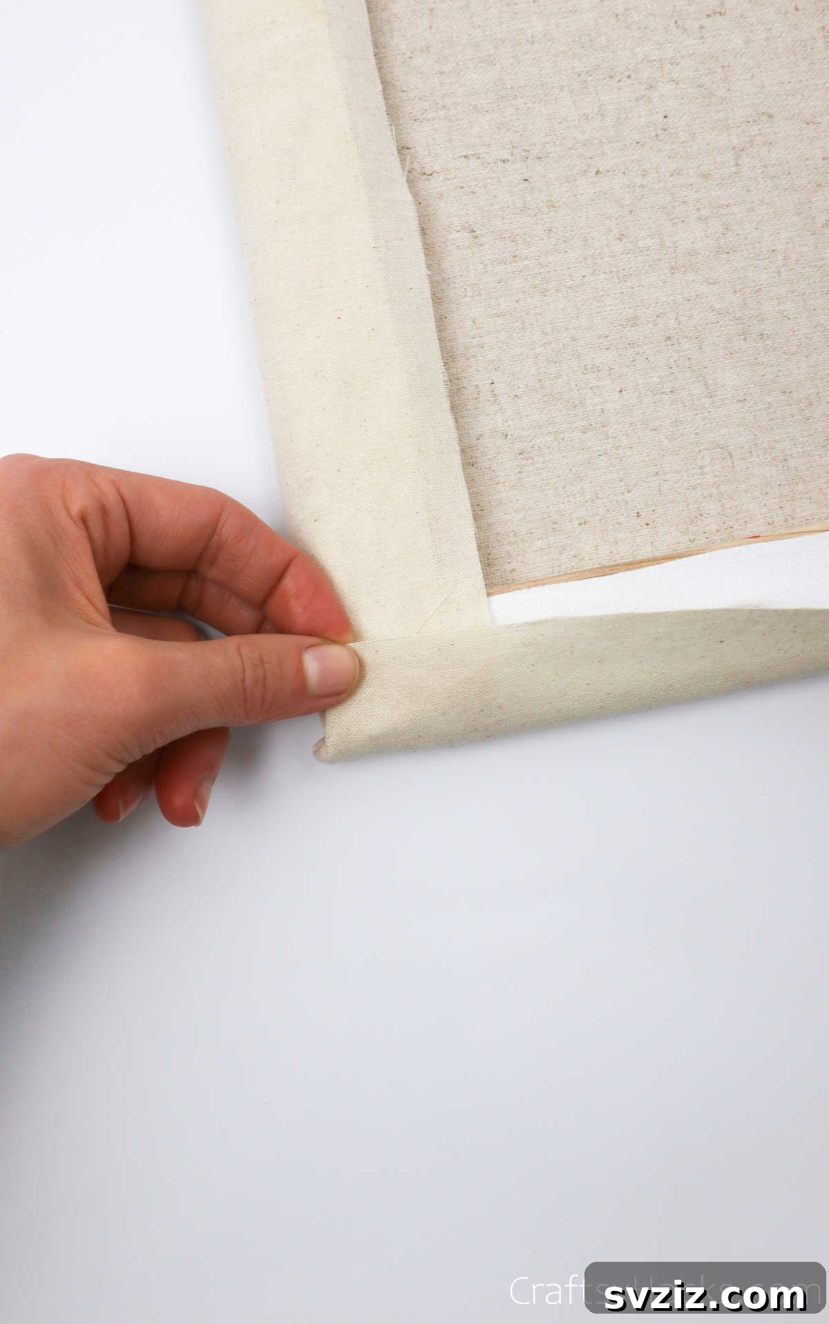Design Your Own Mail Sorting Solution 24 Folding and securing fabric corners with hot glue