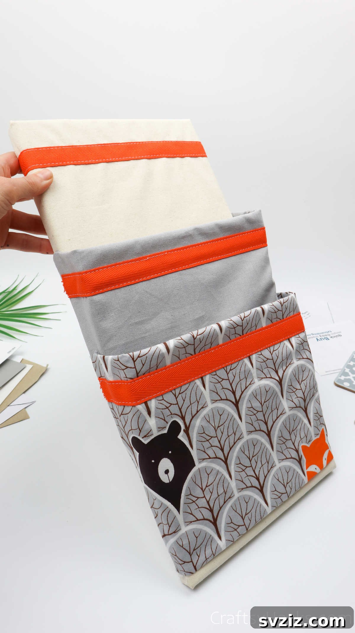 Design Your Own Mail Sorting Solution 41 Holding a completed DIY mail organizer