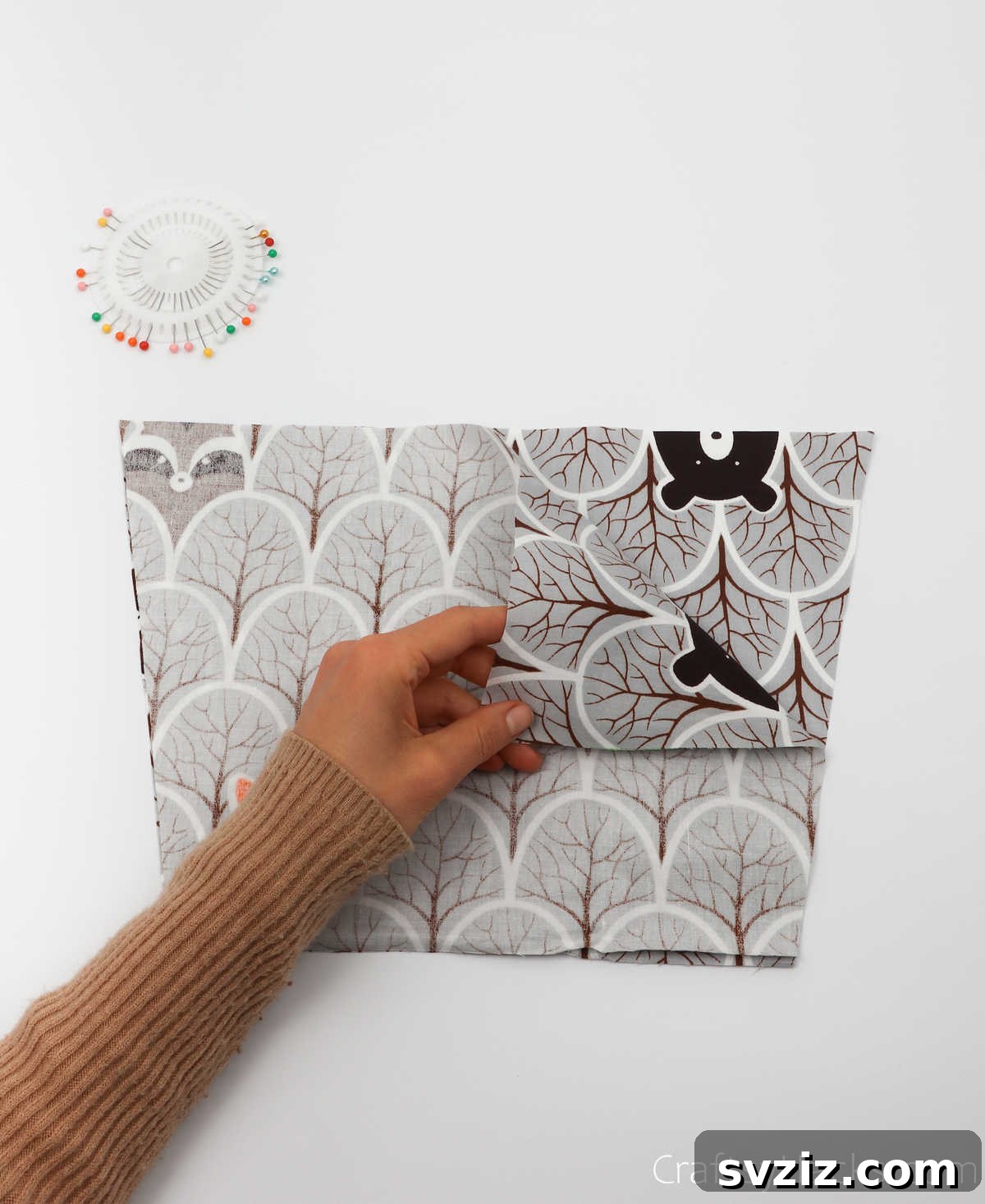Design Your Own Mail Sorting Solution 7 Folding the fabric for mail organizer pockets