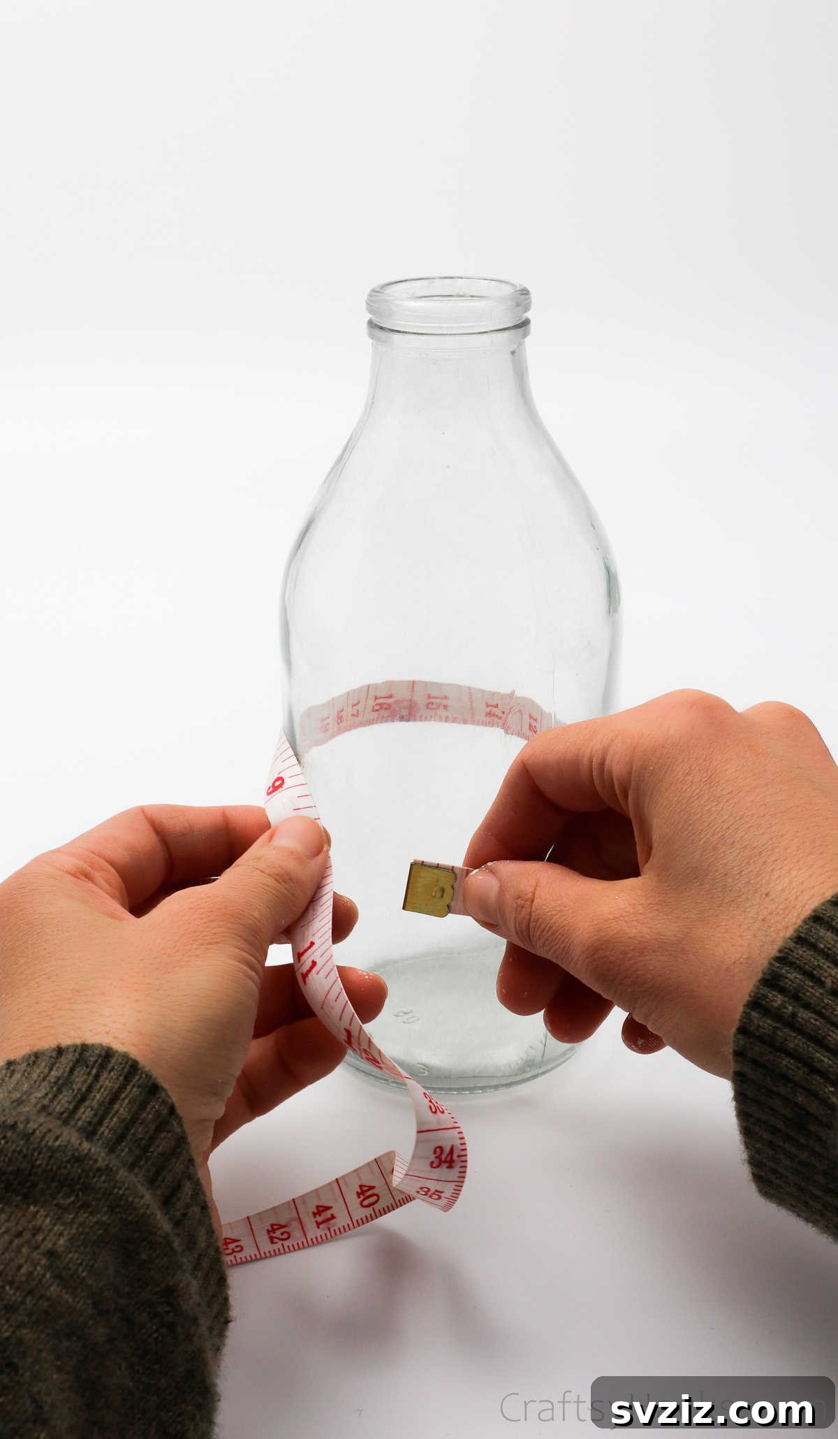 Measuring Bottle Circumference for Clay Cover