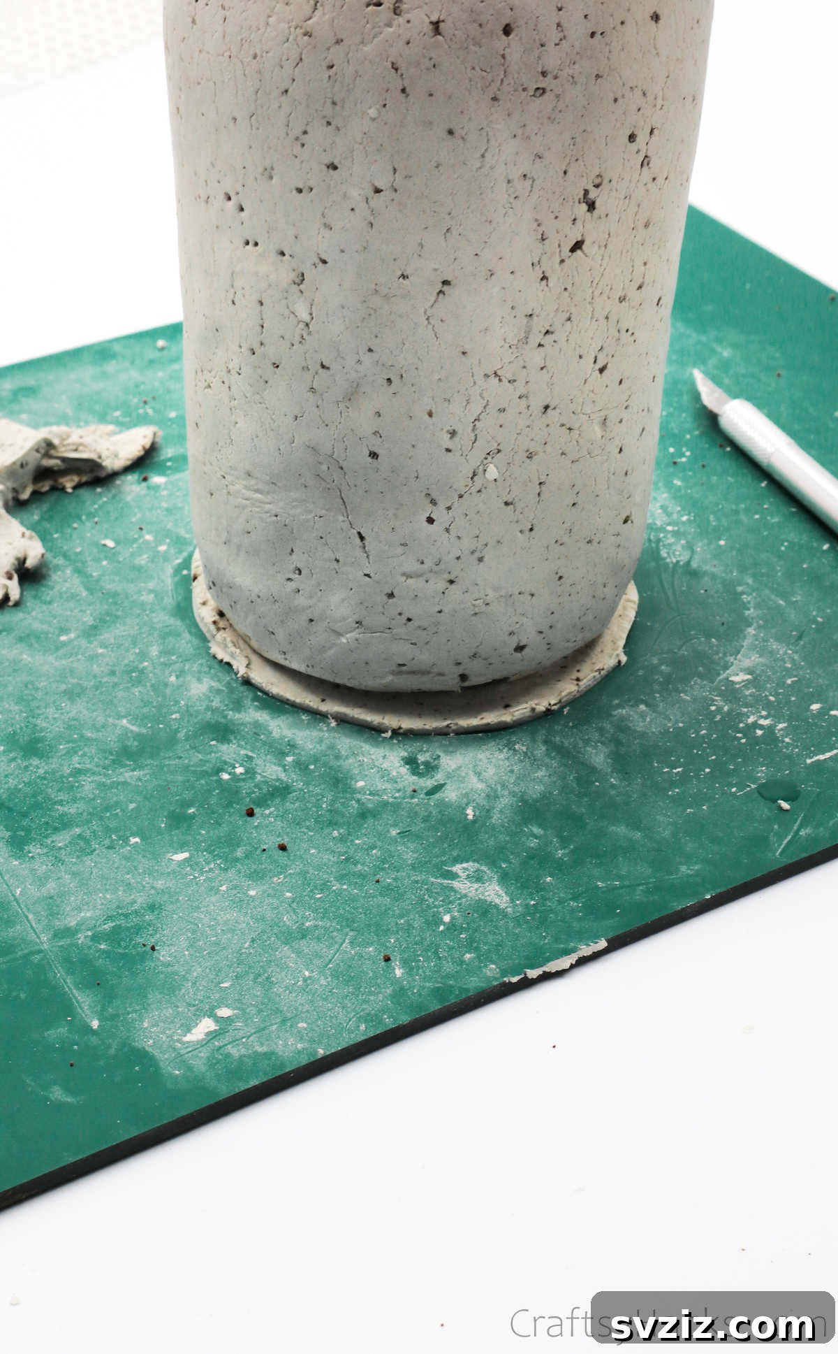 Perfectly Cut Clay Circle for Vase Base