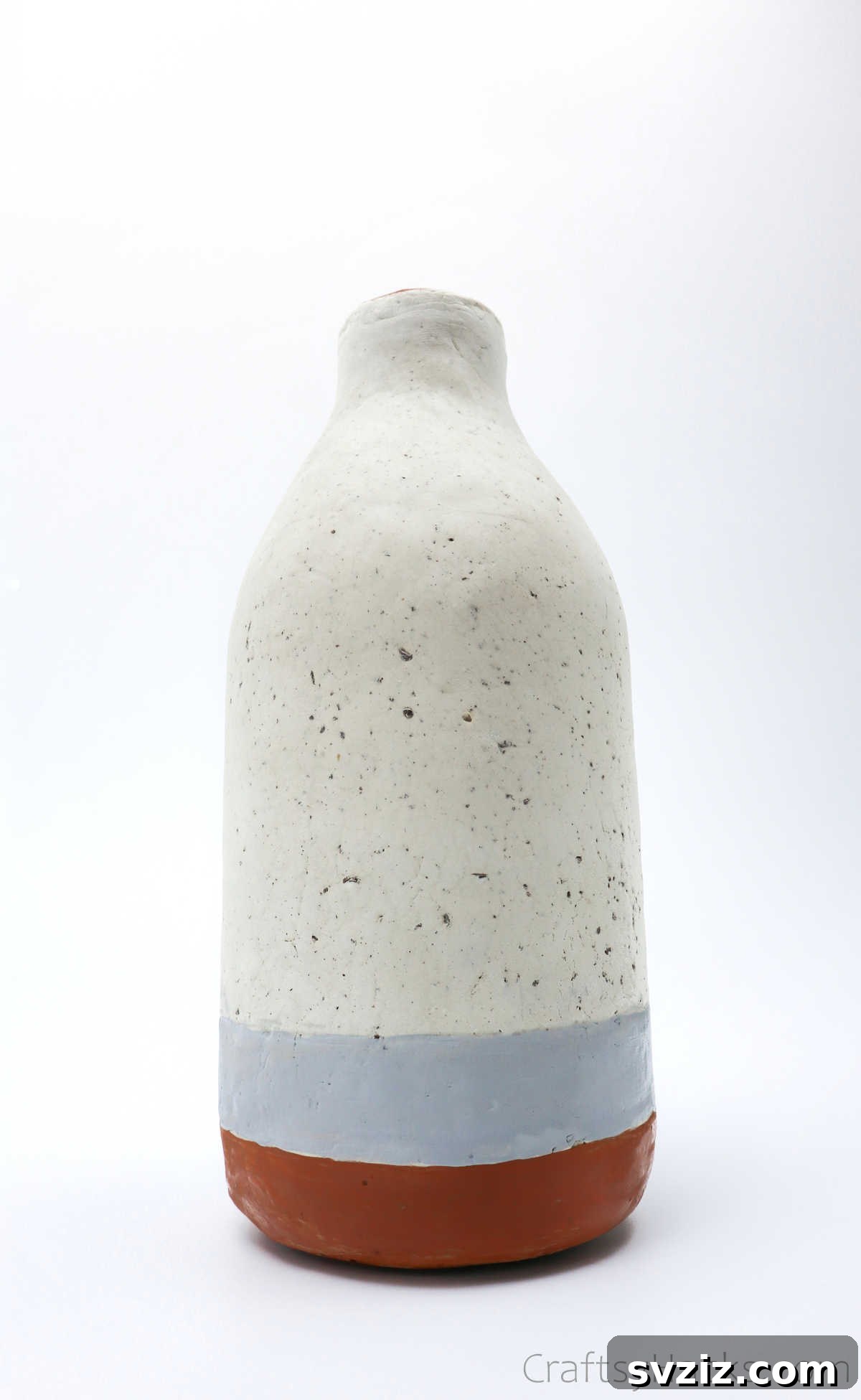 Finished Painted Clay Bottle Vase