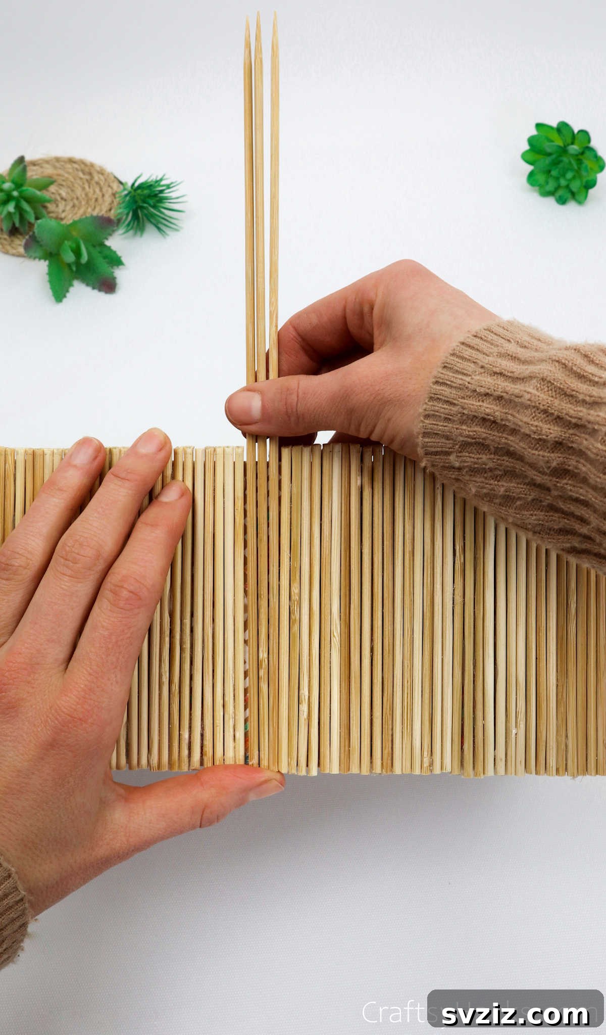 Boho Succulent Bliss: Your DIY Planter Guide 14 holding skewers