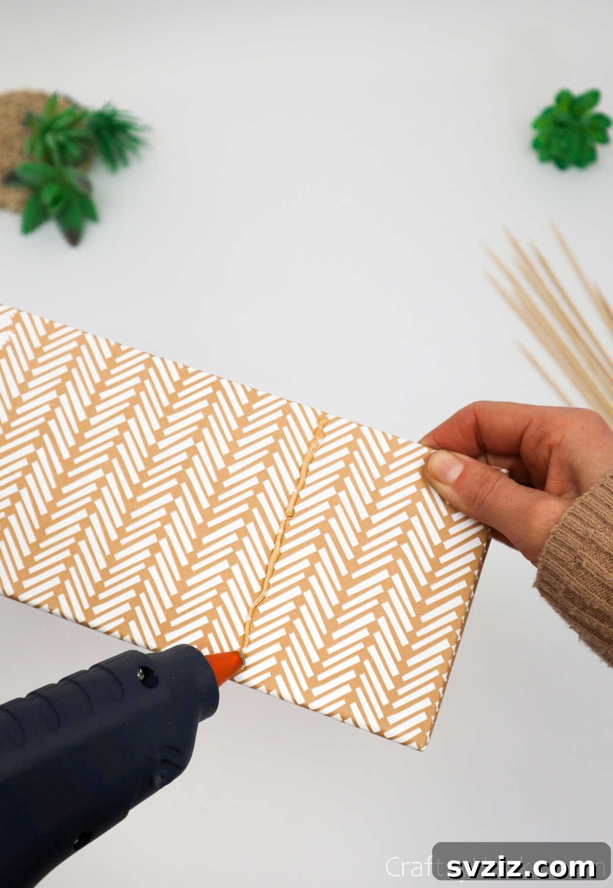 Boho Succulent Bliss: Your DIY Planter Guide 6 using glue gun