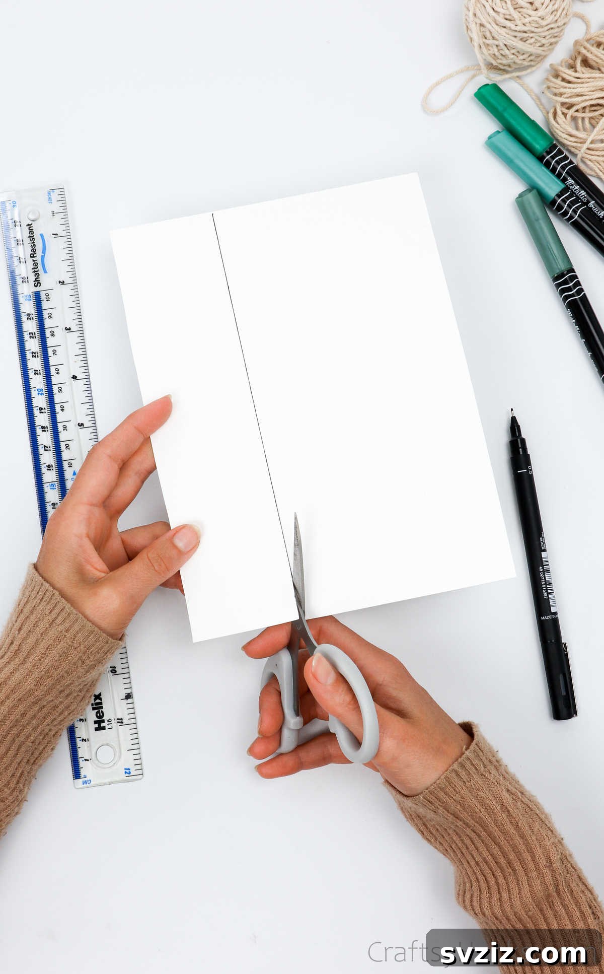 Cutting Cardstock for a Table Number Card