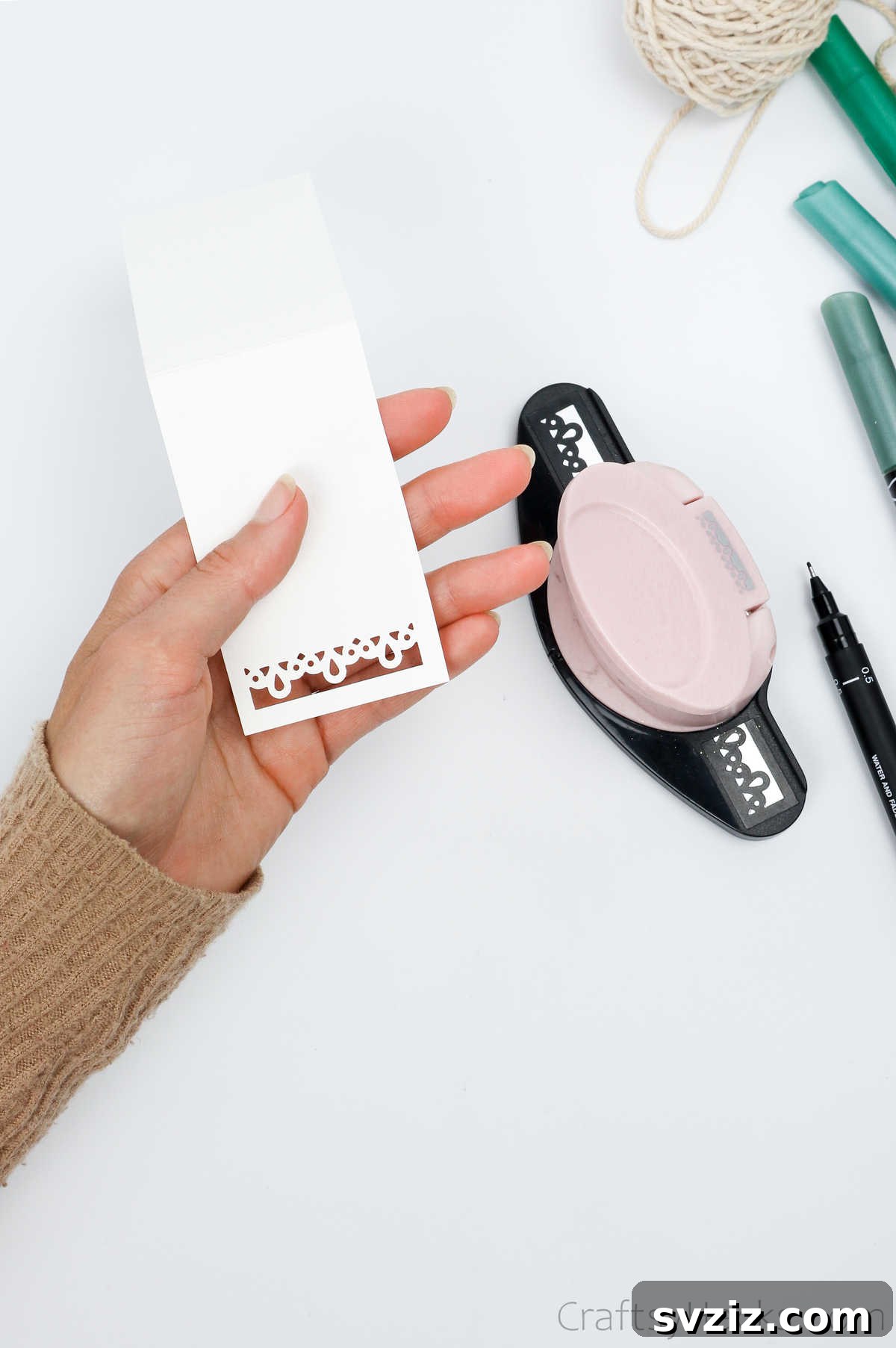 Using a Decorative Border Punch on Cardstock