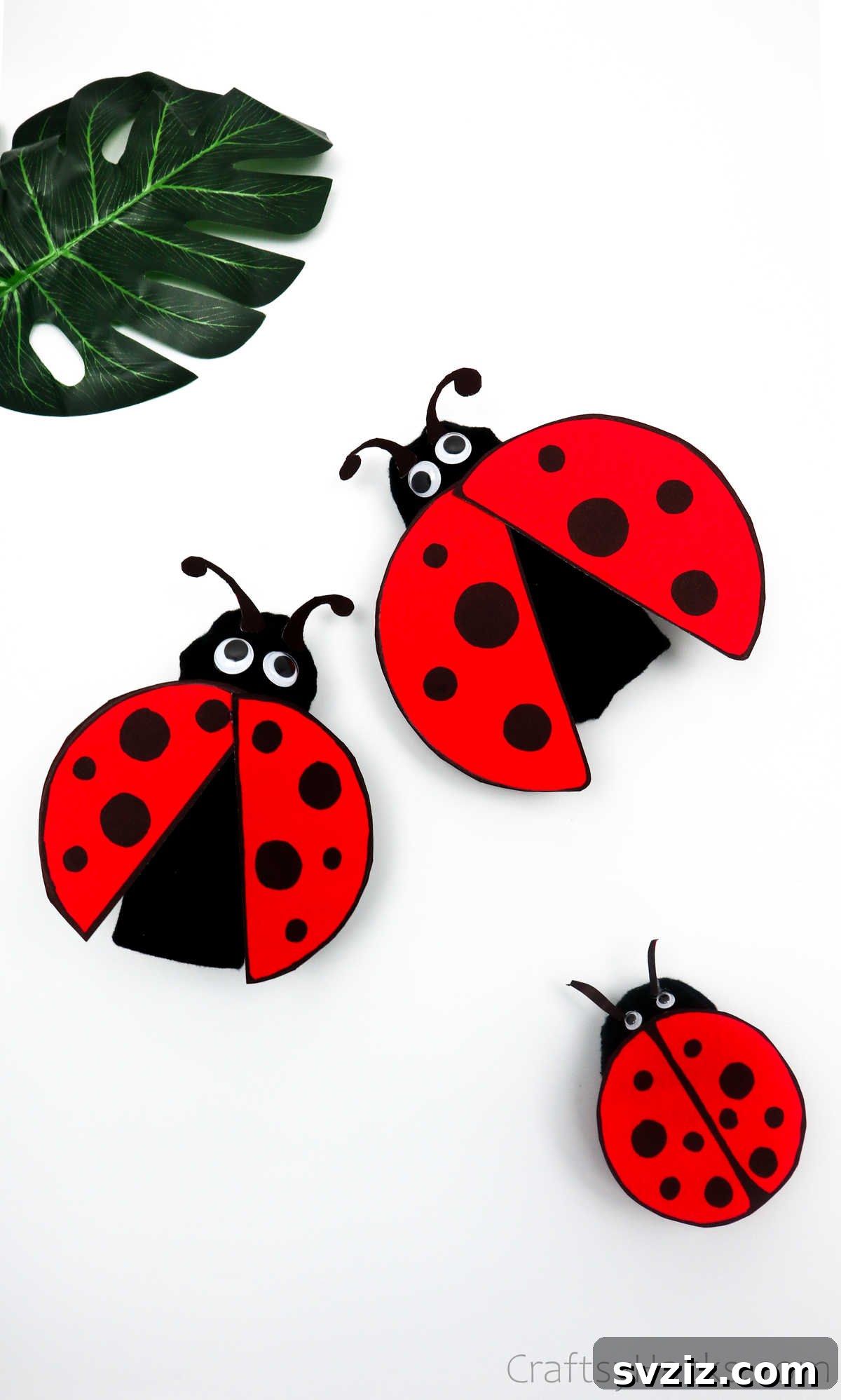 DIY Cardboard Tube Ladybugs 31 finished paper roll ladybugs