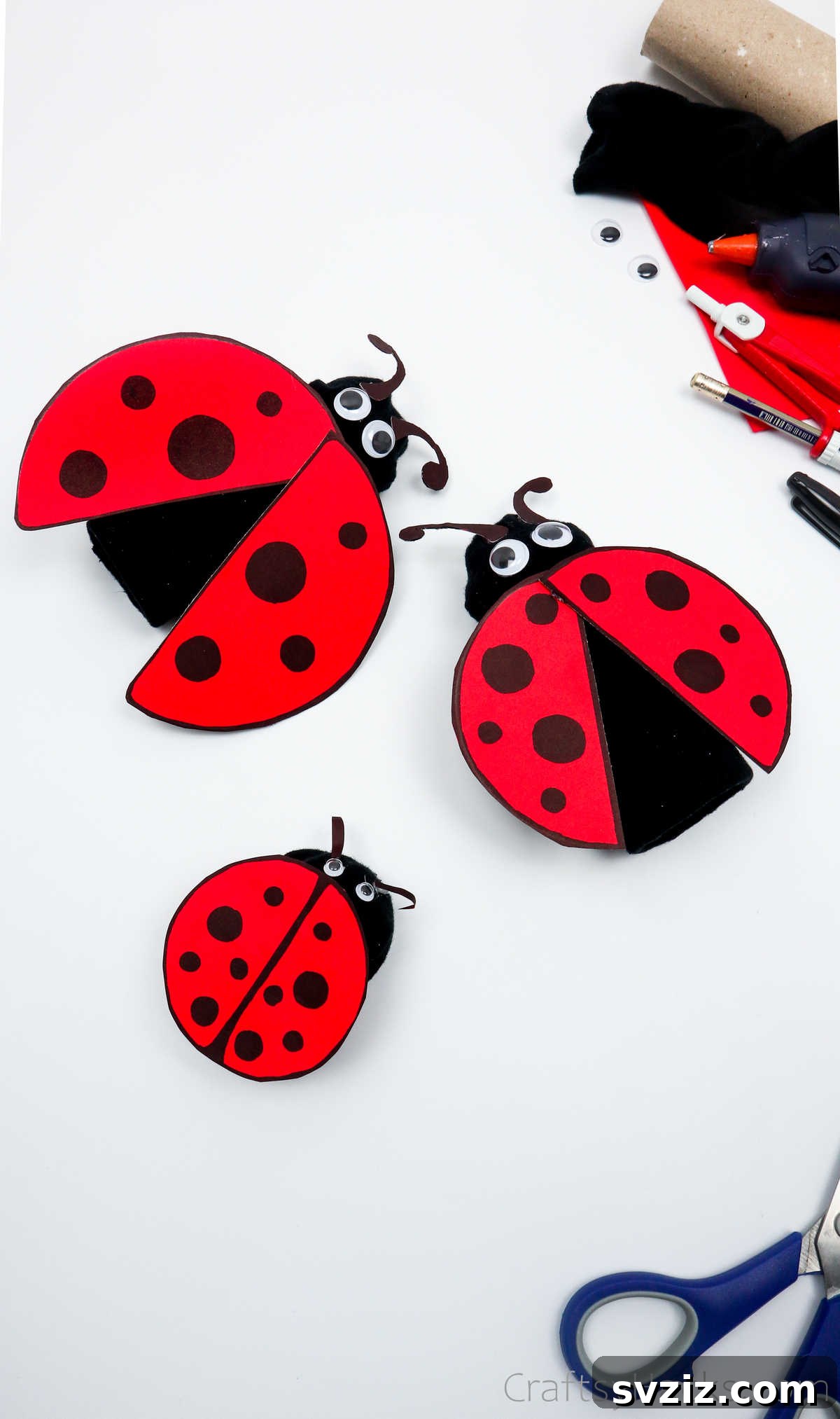 DIY Cardboard Tube Ladybugs 32 ladybugs all finally made