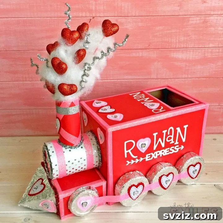 40+ Fun Cardboard Crafts for the Whole Family 19 Cardboard Valentine Box Love Train