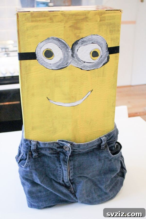 40+ Fun Cardboard Crafts for the Whole Family 20 Cardboard Box Minion Craft