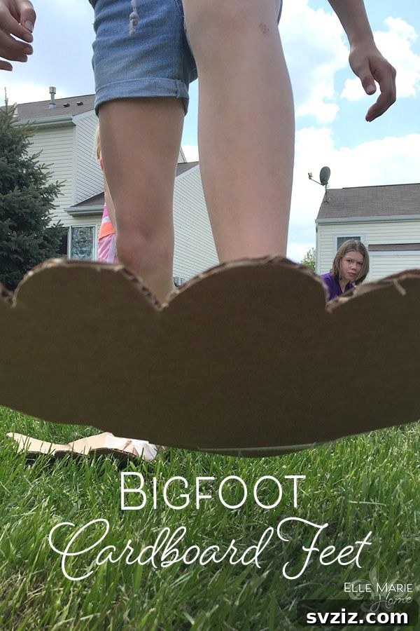 40+ Fun Cardboard Crafts for the Whole Family 21 DIY Bigfoot Cardboard Feet for Kids