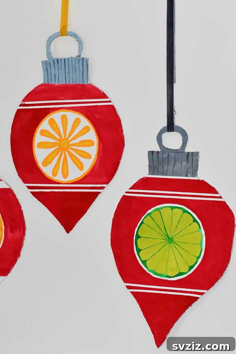 40+ Fun Cardboard Crafts for the Whole Family 22 Giant Upcycled Cardboard Christmas Tree Ornaments