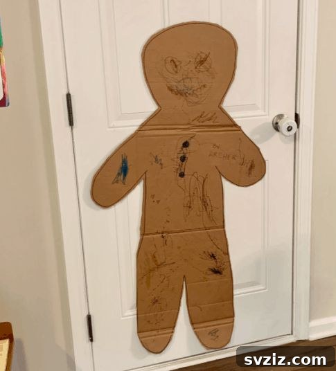 40+ Fun Cardboard Crafts for the Whole Family 4 Giant Cardboard Gingerbread Man Christmas Craft