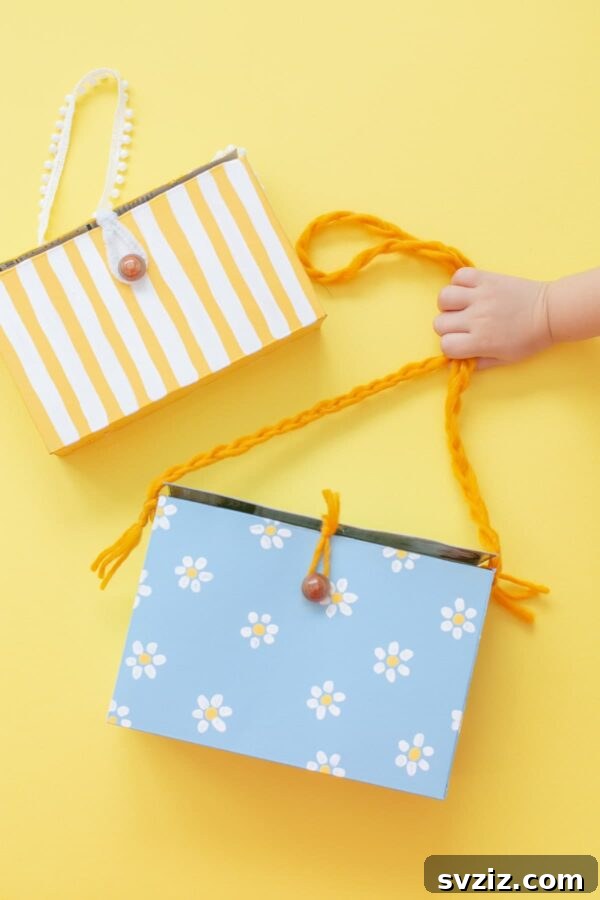 40+ Fun Cardboard Crafts for the Whole Family 34 DIY Cardboard Kid’s Box Satchel