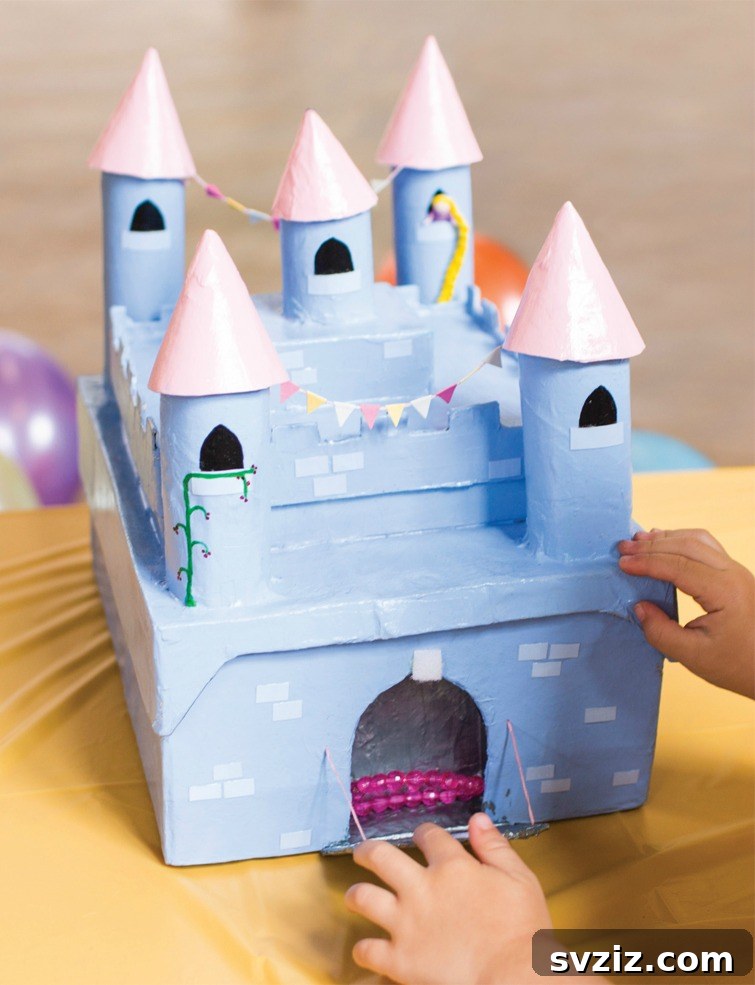40+ Fun Cardboard Crafts for the Whole Family 35 DIY Cardboard Secret Castle Trinket Box