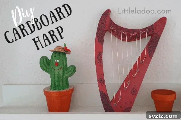 40+ Fun Cardboard Crafts for the Whole Family 40 DIY Cardboard String Instrument for Kids