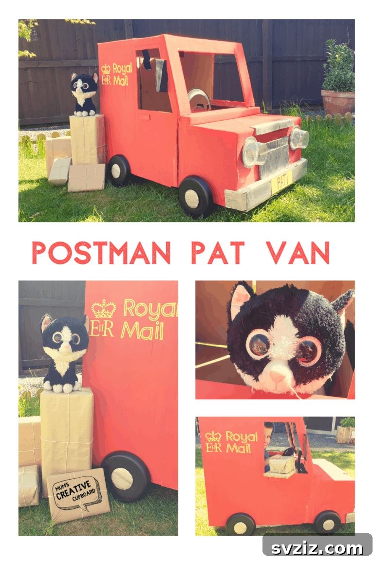 40+ Fun Cardboard Crafts for the Whole Family 5 DIY Postman Pat Cardboard Van