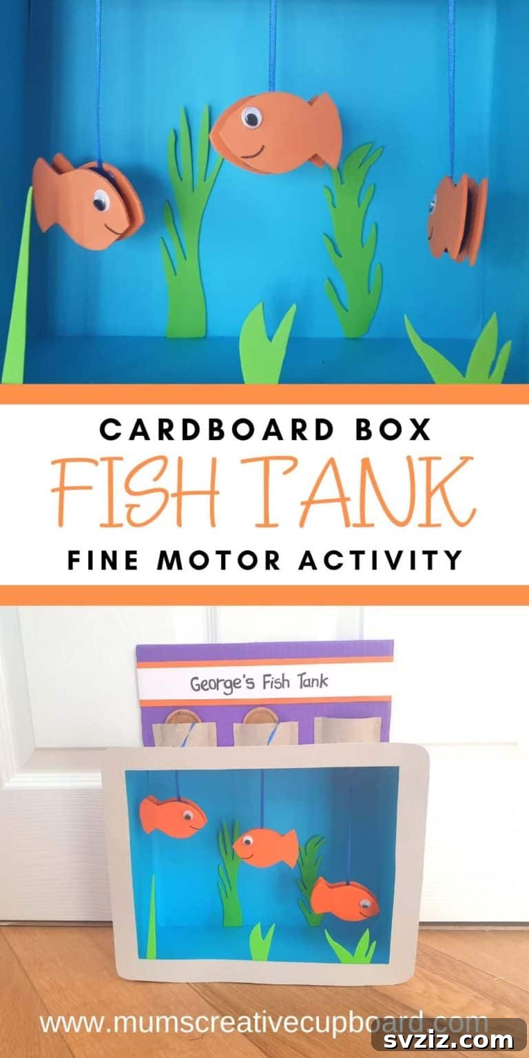 40+ Fun Cardboard Crafts for the Whole Family 7 Cardboard Box Fish Tank for Kids