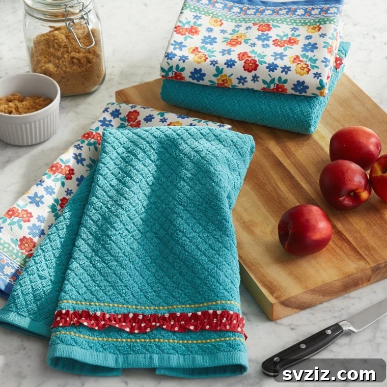 20 Enchanting Shabby Chic Kitchen Makeovers 13 Kitchen Towels with Floral Design
