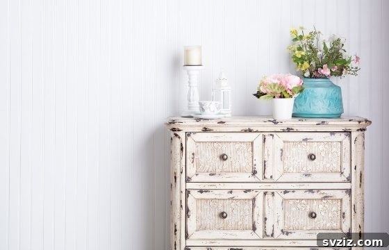 20 Enchanting Shabby Chic Kitchen Makeovers 7 Whitewashed Kitchen Drawers and Cabinets