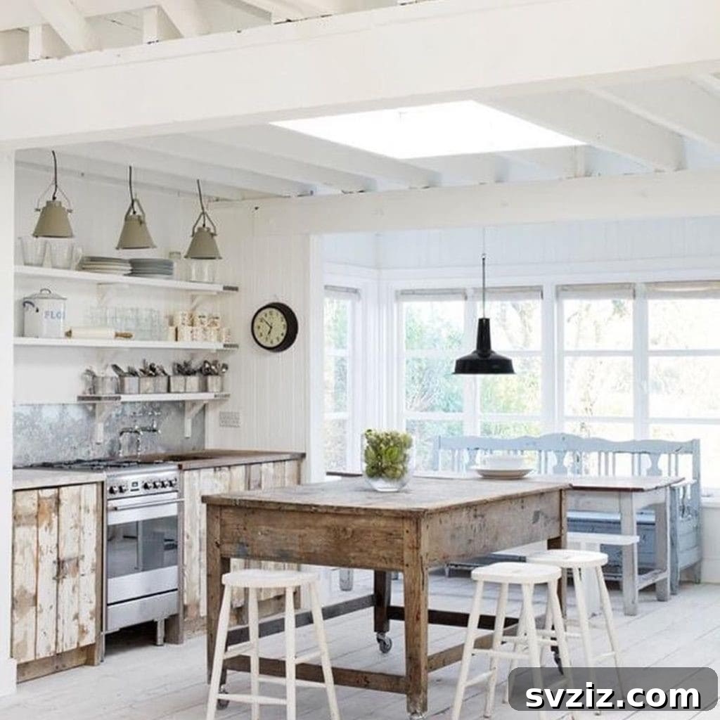 20 Enchanting Shabby Chic Kitchen Makeovers 8 Neutral Polished Dining Tabletop