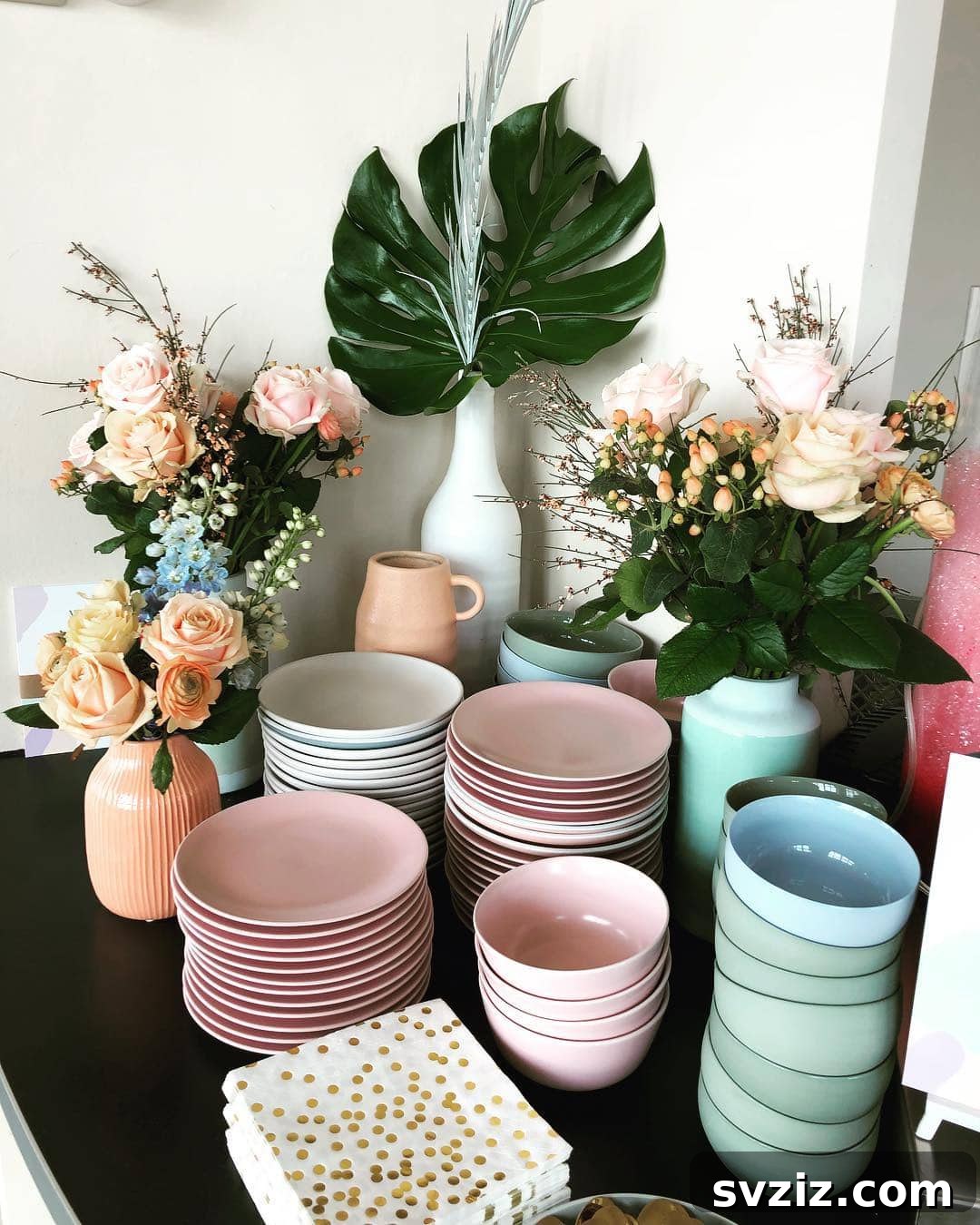 20 Enchanting Shabby Chic Kitchen Makeovers 9 Use Pastel Tableware