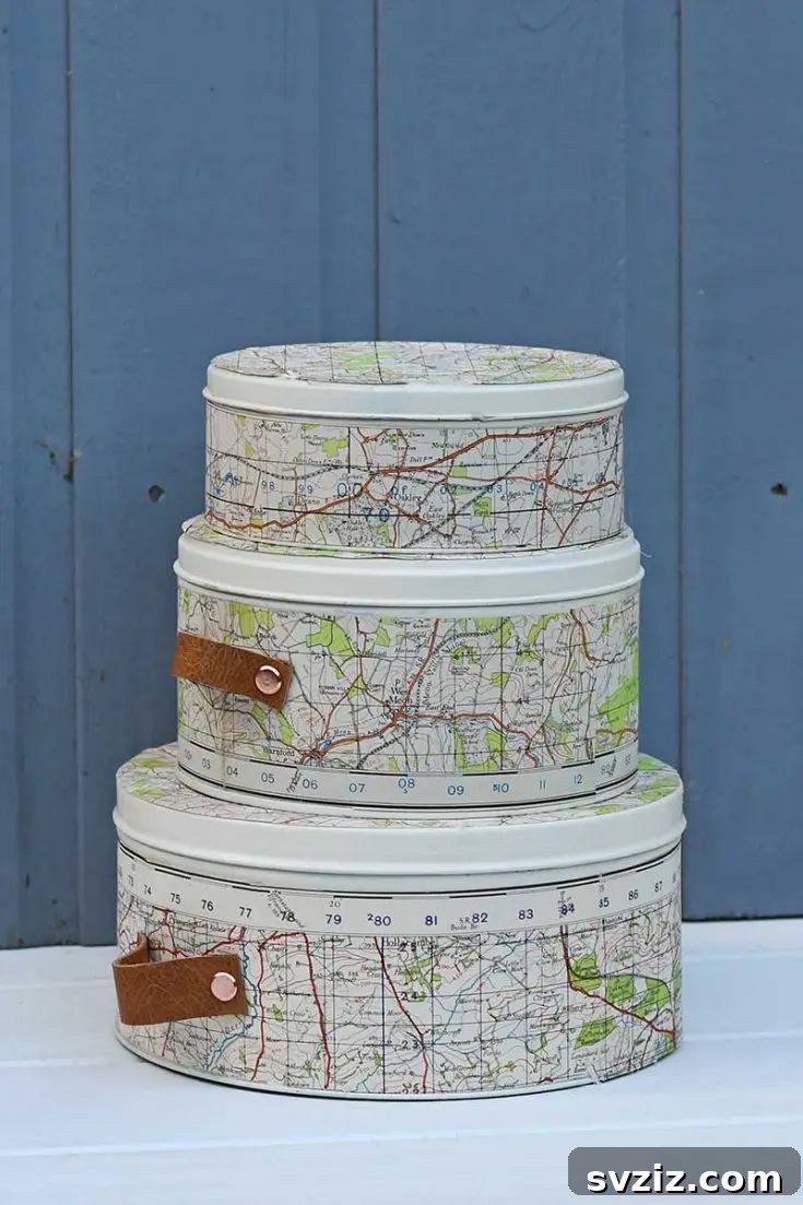 Charming Repurposed Empty Cookie Tins for Storage