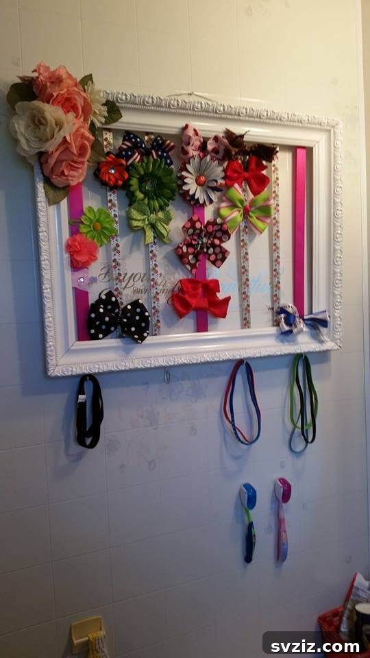 Chic DIY Headband Storage from a Photo Frame