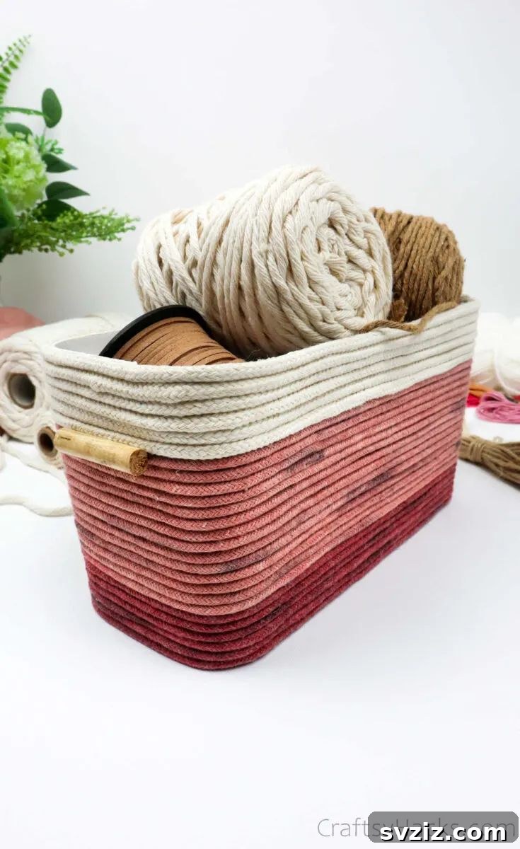 DIY Rope Basket Organizer for Chic Storage