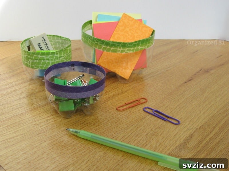 Practical Recycle Bottled Organizers for Small Items