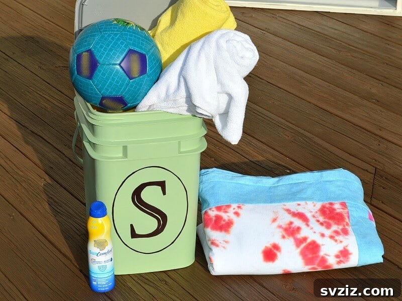Practical DIY Pool Storage from Cat Litter Container